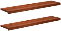 vidaXL Trapmatten 2 stuks Bruin 110 x 30 x 2 cm Massief beukenhout