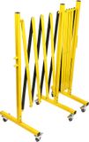 JekaShop JEKA Industriële Efficiency B.V. Harmonicahek op wieltjes - Geel & Zwart - 500 cm - Staal - Voor binnen & buiten