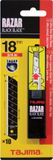 Tajima RAZAR BLACK BLADE Afbreekmessen - 18mm x 0,5mm - Zwart - 10 stuks