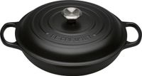 Le Creuset Braadpan Campagnard Signature Mat Zwart - ø 30 cm / 3.5 Liter