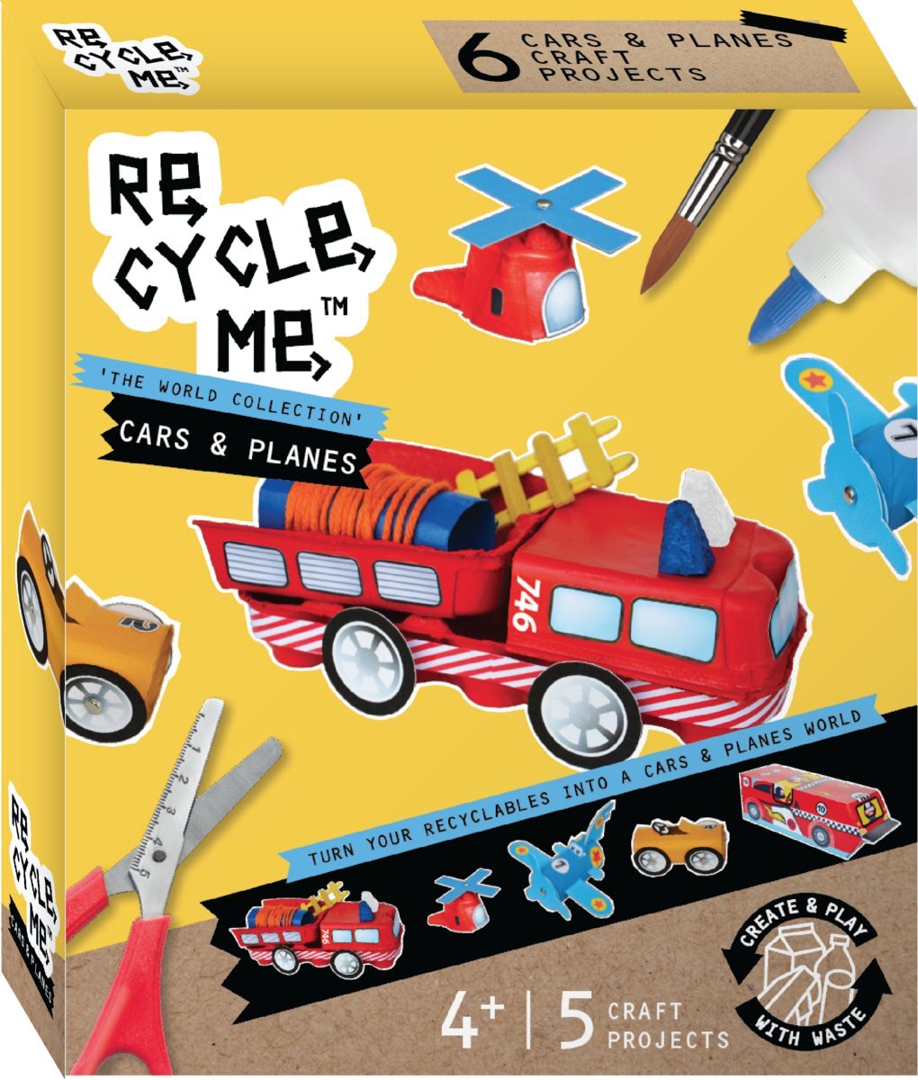 Re-Cycle-Me Auto's en vliegtuigen knutselpakket