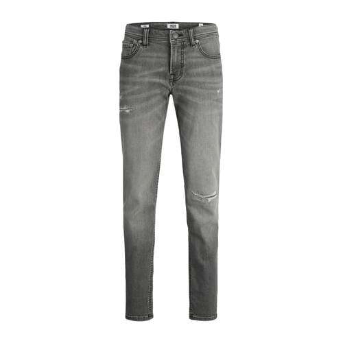 JACK & JONES JACK & JONES JUNIOR low waist slim fit jeans JJIGLENN JJORIGINAL grey denim