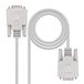 Monkey Ladder Null Modem RS232 Seriële communicatiekabel, DB9/H-DB9/H, bus, beige, 1,8 m