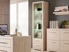 VEIGAR Colonne 1 porte 2 tiroirs santana clair avec led
