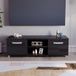 Vida Designs Cosmo TV Unit 2 Deur Moderne Gloss Matte MDF Woonkamer Kast Media Stand Meubels Zwart 120cm