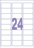 Kangaro universele etiketten - 63,5x33,9mm - 25 vel - 24 stickers per vel