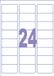 Kangaro universele etiketten - 63,5x33,9mm - 25 vel - 24 stickers per vel