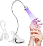 UV-lamp voor nagels, 5 W mini-nageldroger, uv-lamp voor nagels, gel, professionele installatie met 360 graden draaibare kop, voor manicure, droge vingers
