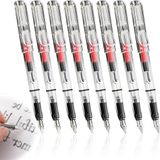 Shenzhen Haorui Industrial Technology Co., Ltd. Set de calligraphie - 8 stylos de calligraphie avec plume large - transparent