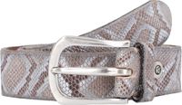 b.belt Riem Sabia Ledergürtel W90 Brown / Silver Metallic