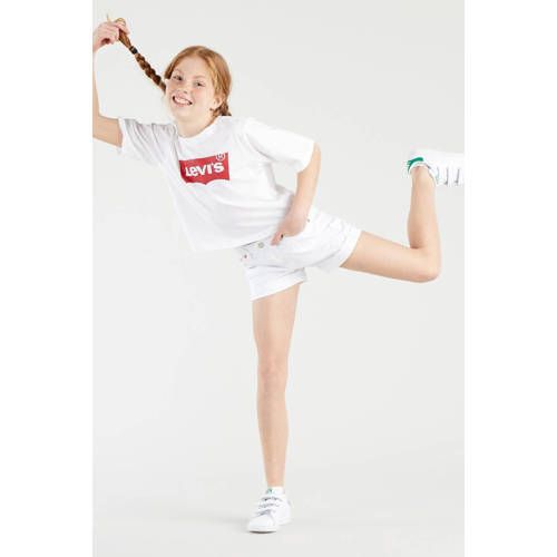 Levi's Kids Girlfriend Loose Fit Jeans Short - White
