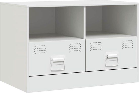 vidaXL Tv-meubel 67x39x44 cm staal wit