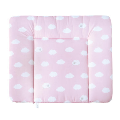 Roba aankleedkussen soft Kleine Wolk roze 85 x 75 cm wit, roze