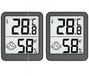 REWYTAZ 2x Thermomètre LCD miniature