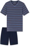 Schiesser Pyjama 183588 Blauwgrijs Maat M