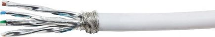Merkloos S/FTP CAT7 soepel 50M 100% koper wit