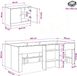 vidaXL Loft Bed Frame met Kast 3 st Sonoma Eiken Bewerkt hout
