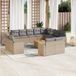 Maison Exclusive - Ensemble de jardin, composé de 13 pièces, avec coussins, beige, en polyrotin