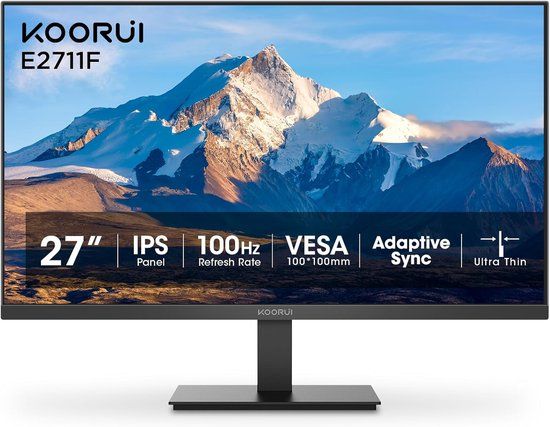 Koorui E2711F - 27 Inch Full HD IPS Monitor - 100 Hz - 6ms