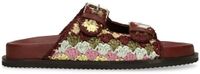 Sacha - Dames - Rode slippers met goudkleurige buckles - Maat 38