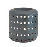 Coliseo Zen'Arôme Coliseo Noir Wasbrander, fondant, parfum, kamergeurbrander en diffuser voor etherische oliën, aromatherapie, zwarte keramische theelichthouder, H 9,5 cm