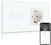 Interrupteur mural intelligent ZigBee sans marque avec contrôle par smartphone et commande vocale