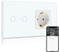 Interrupteur mural intelligent ZigBee sans marque avec contrôle par smartphone et commande vocale