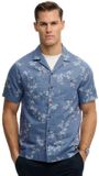 Superdry Printed Beach Overhemd Met Korte Mouwen Blauw S Man