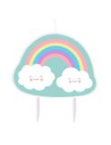 Amscan RIETHMULLER Verjaardagskaarsje kleine regenboogwolk