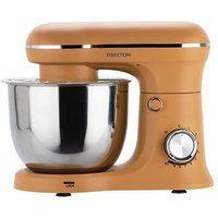 PRIXTON KR250 Kneedmachine voor Bakwaren, Vermogen 1500 W, 10 Snelheden, 5 liter Roestvrijstalen Kom, 3 accessoires, Transparant Deksel, Kleur Oranje