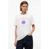 Tommy Jeans T-shirt met print - ecru