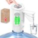 KitchenBoss waterdispenser pompflessen: waterflessen 1-5 gallon, elektrische waterdispenser USB-oplaad, wit