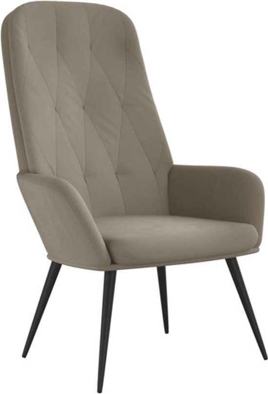 vidaXL Relaxstoel fluweel lichtgrijs