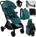 MoMi ANDREA Kinderwagen - Automatisch Inklapbaar - Lichtgewicht 7,3 kg - Tot 22 kg - Turquoise