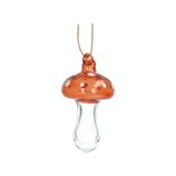 Suspension, champignon à pois, rouge, verre, 9 cm