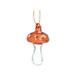 Suspension, champignon à pois, rouge, verre, 9 cm