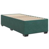 vidaXL Boxspringbed met matras, fluweel, donkergroen, 120x190 cm