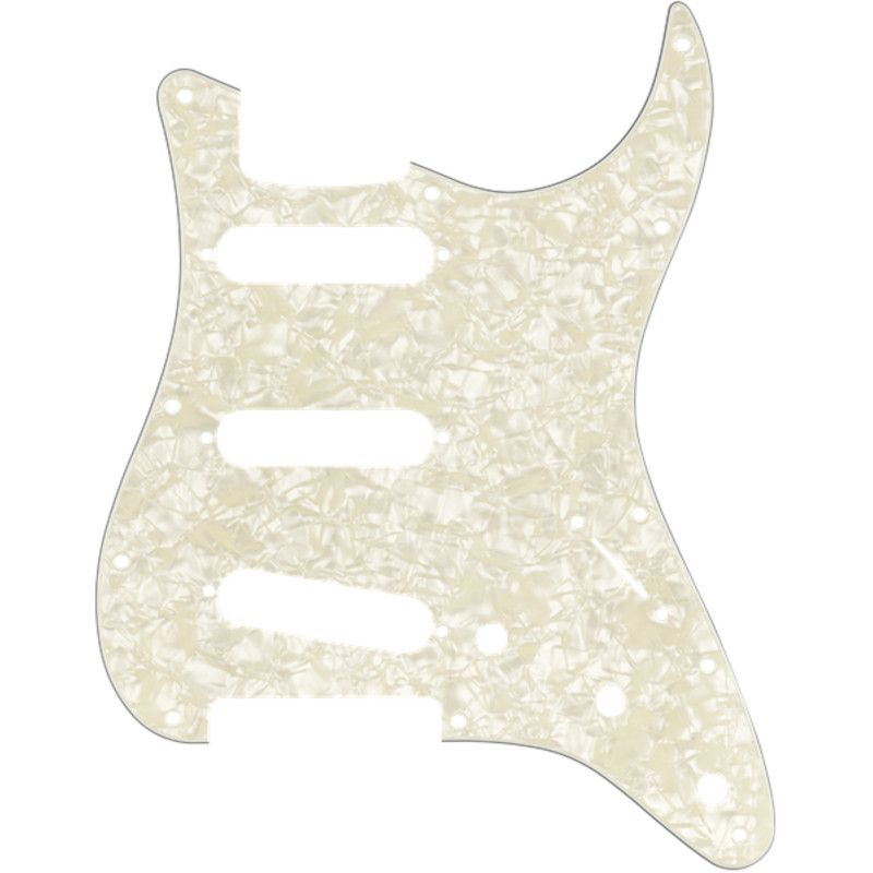 Fender 11-Hole Modern Stratocaster S-S-S Pickguard Aged White Pearl