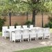 Maison Exclusive - Ensemble de repas de jardin, 11 pièces, en résine tressée blanche et aluminium