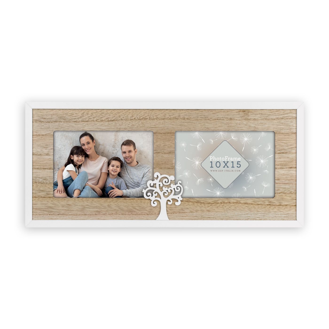ZEP NB672 Multi Picture Frame - White, Wood - 10 x 15 cm - Table or Wall