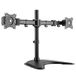 RICOO TS5311 PC-houder met 2 monitoren, zwenkbaar, kantelbaar, monitor 12-27 inch (30-69 cm), pc-houder op standaard voor kantoor, VESA 100 x 100, zwart
