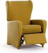 ECOMMERC3 Bi-elastische fauteuilhoes, 4 stuks, verstelbaar, volledige slijtvastheid, fauteuilhoes, ademend en eenvoudig te installeren, gestoffeerde look