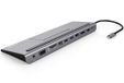 PremiumCord USB-C MST-dockingstation in volledig formaat met telefoonstandaard