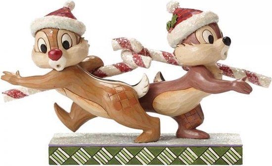Disney Traditions Candy Cane Caper - Chip & Dale - 22.50 cm - Multi