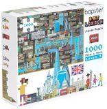 Bopster Puzzle de Londres - 1.000 pièces - 70x50cm - design 8-bit