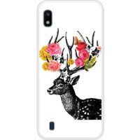 Samsung Bedrukt siliconen hoesje compatibel met Galaxy A10 Cerf fleurs