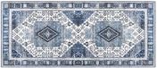 vidaXL Tapijt ORIZ Bleu foncé 80 x 200 cm 100% Polyester