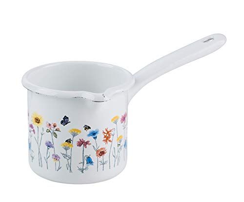 KAUFGUT RIESS KAUFGUT PIGNATTA CON MANICO 'FLORA' SMALTATA? 10CM 3/4L