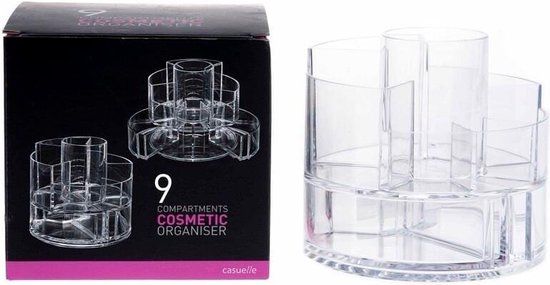 Casuelle 9 compartimenten cosmetica organizer - Make-Up - Juwelen - Organizer - Doorzichtig Kunststof