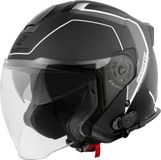 Bogotto H586 BT Illus Zwart Grijs Bluetooth Jethelm - Helm